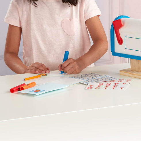 Melissa & Doug My Own Wooden Mailbox Activity Set - Educational Toy with Reusable Letters for Kids 4+