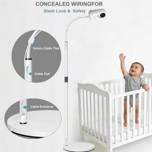 EYSAFT Max/VM901/VM924/VM919/RM7764,Momcozy,Babysense(MaxView),HelloBaby,Heavy-Duty Baby Monitor Floor Stand Mount