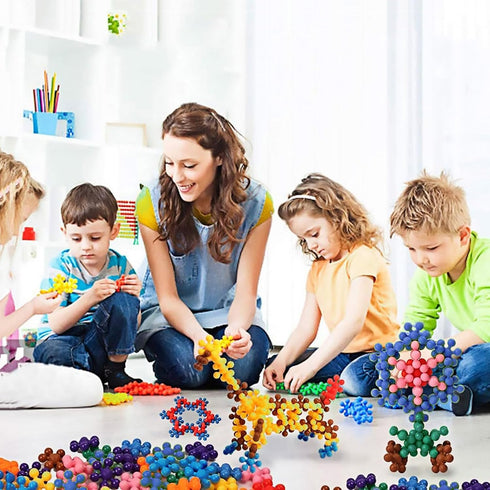 TOMYOU 400 Pieces Building Blocks Kids STEM Toys, Educational Interlocking Solid Plastic Sets for Ages 3+