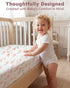 Nyessmee 52" 28", 2-Pack Baby Crib Sheets Girl, Fitted Crib Sheets x Soft Breathable Microfiber Sheets for Standard