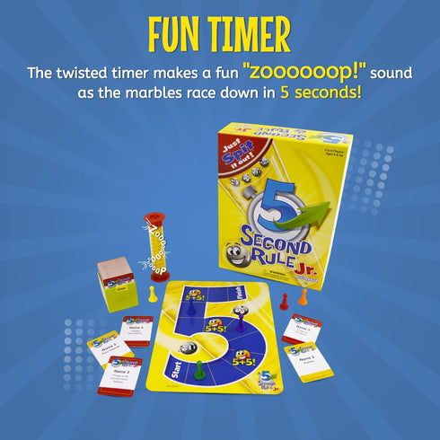 5 Second Rule Game Jr. - Simple Questions Card Game for Family Fun, Ages 6+, Party, Travel, Game Night