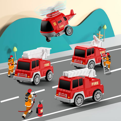FunMission 3-9 Old5 1 3 4 5 6 7 Toddlers Fire Truck for Kids Year in Friction Power Vehicle Car for Years Old Boys