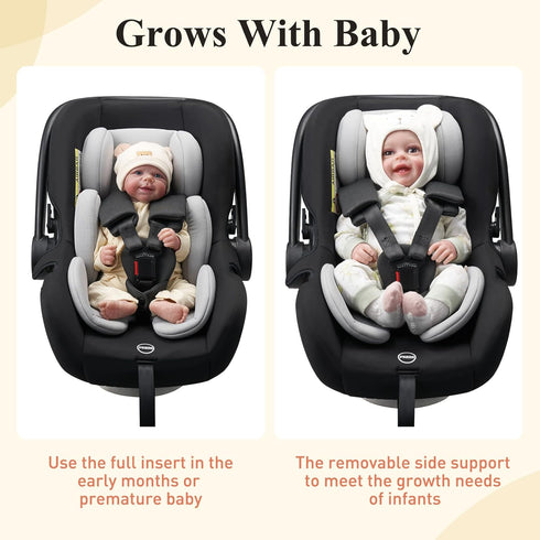 Innokids Infant Car Seat Insert, Baby Head Body Supports for Newborn, Soft and Padded, Detachable Head and Side Support