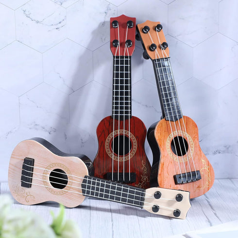 Lenwen 12 Pcs Kids Toy Guitar, 10 Inch Ukulele Beginner Musical Instrument for Toddlers, Educational Toy
