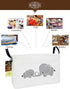 HUNRUNG Cute Rectangle Storage Basket, Canvas Organizer Bin for Pet/Children Toys, Books, Clothes (Elephant)