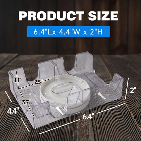 GSE Dual Deck 360° Rotating Canasta Card Holder Tray for Kids & Adults - Swivel Cards Holders