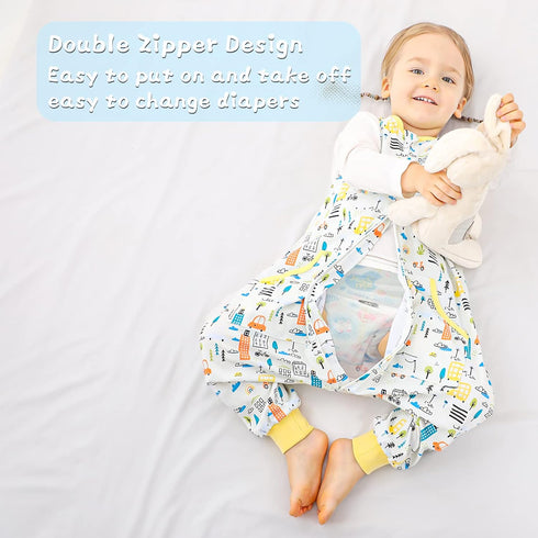 WONDAY Toddler Sleep Sack, 2t-3t, Baby Wearable Blanket, Summer Sleeping Bag with Feet, Soft Toddler Sleeping Sack