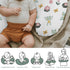 Cute Frogs Family Baby Nursing Pillow Covers for Boy Girl Green Frogs Butterflies Lilies Pond Nursery Pillow Slipcover