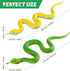 Flormoon Realistic Fake Snake Toy, 2pcs Rubber Elastic Lifelike Python Animal Figures for Halloween Prank Props