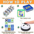 varbertos Wooden Matching Game Puzzle Games, Pattern Block Match Puzzles Building Cubes with Bell for Kids and Adults