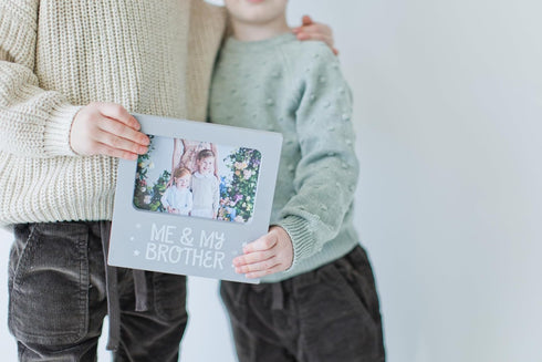 Tiny Ideas Me and My Brother Picture Frame, Christmas Photo Picture Frame, Sibling Keepsake, Ideal Big Brother Gift