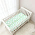 miaozhen 1 Pack 52x28 Cotton Baby Crib Sheets Ultra Soft Cute Bunny Rabbit Butterfly Flower Light Green Playard
