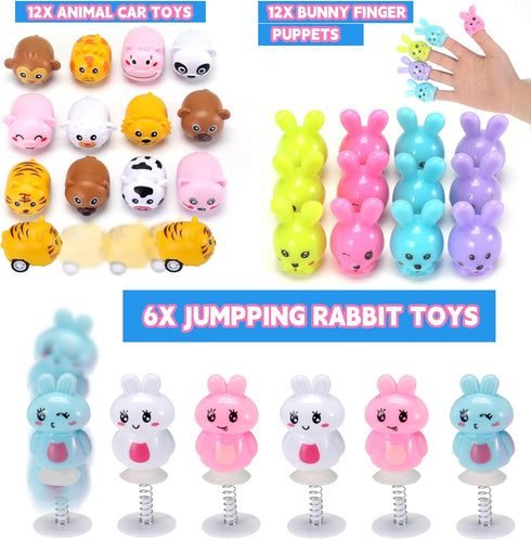 Fumogym 312PCS Easter Egg Fillers for Kids Boys Girls Basket Stuffers Party Favors Easter Toy Gifts Egg Hunt Party