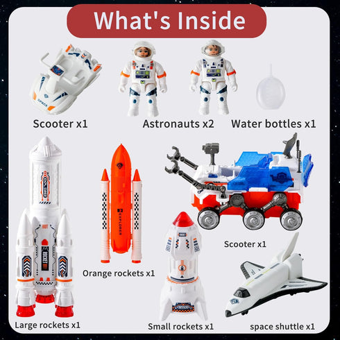 Set 4-5 6-8 Family1) Wbzle Educational & Interactive Rockets for Kids | STEM Space Kids | Space Launch for Toddler Toys