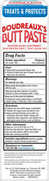 4 Oz Boudreauxs Butt Paste Zinc Oxide Diaper Rash Cream, Hypoallergenic for Sensitive Skin, Tube