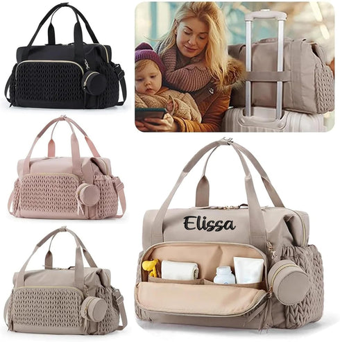 Zhongzhi Mommy Personalized Name Diaper Bag Baby Stroller Organizer Large Capacity Maternity Bag with Insulated Pocket