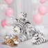 3 17.7 Inch Mommy Set, MaoGoLan White Tiger Stuffed Animal with Babies, Tiger Plush Soft Stuffed Tiger Family Toys