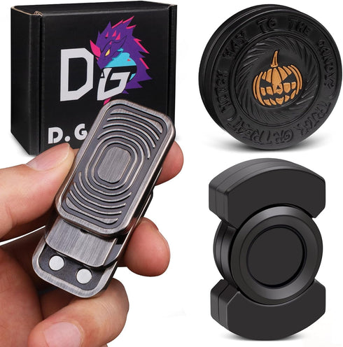 Fidget Toys Adults Set, Metal Fidget Slider, Spinner and Haptic Coin, Decompression