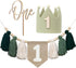 1st Green High chair Banner Wood Bead Tassel Garland Crown Hat Wooden