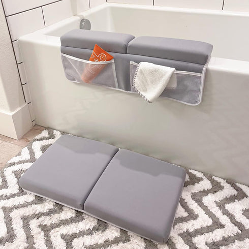 Elbow Set, 1.5 inch JJGoo Bath Kneeler with Rest Pad Kneeling Pad Mat for Bathtub - Gray