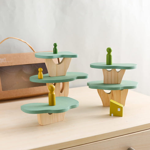 Pack 15 WOODEN TEETHER Wooden Tree Toy of Wood Forest Sensory Toys for Boys and Girls Educational Montessori Toys