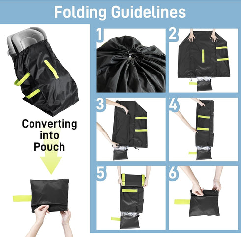 DMS PROTECTOR Car Seat Travel Bag for Airplane, Water-Resistant Gate Check Bag with Adjustable Carry Straps, Universal