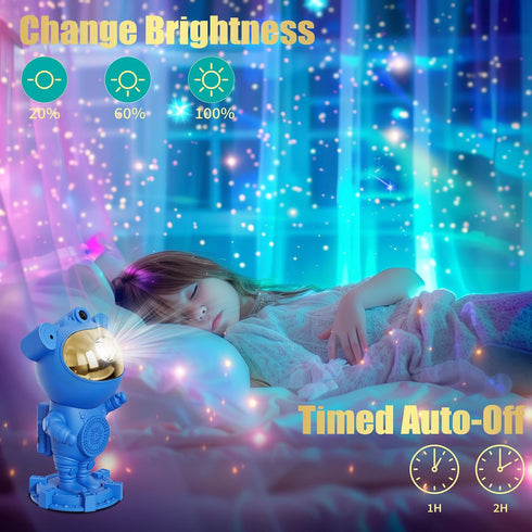 THINIDA 1-9 10-15 Astronaut Galaxy Moon Star Projector, Kid Night Light for Bedroom Ceiling, Space LED Lamp, Gifts