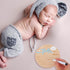 Penitue 5.9in Newborn Welcome Signs, Round Wooden Moon Clouds Hello World Newborn Birth Announcement Sign Photo Props