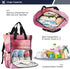 SUABO Backpack Baby Diaper Bag Pink Ink Wash Large Bag Waterproof Travel Diaper Bags for Moms and Dads