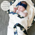 40"x30" SARANONI Receiving Blankets for Babies | Ultra-Soft Lush and Boutique Quality Baby Blanket | Satin Border Rose
