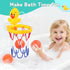 Babelshar 3 Set Bath Toys, Bathtub Basketball Hoop for Toddler Kids, Soft No Hole Balls & Bath Basketball Hoop