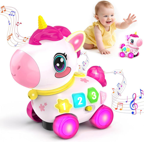 Kleikyerel Toy for 1 Year Old Girl Gifts, Unicorn Baby Toys 6-12-18 Months,