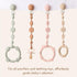 3Pcs-Ivory+Sage+Blush Pacifier Clips for Baby Silicone Pacifier Holder Clips for Boys Girls One Piece Baby Binky Clips