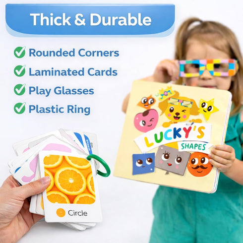 1, 2, 3 TOYVENTIVE Books, Toddler Flash Cards, and Puzzles Educational Toys and Birthday Gifts for Year Old Girl