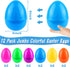 12 6 Inch PCS Jumbo Easter Eggs Colorful Giant Plastic Easter Eggs Fillable Large Suprise Egg for Easter Themed Hunt