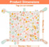 Dr.Rapeti Tag Security Blanket for Baby Infant Toddler Kid, 10x10inches Washable Sensory Toy Lovey Blanket
