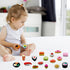 72 Pcs Assorted Food Pencil Erasers Toy Set, Cake Dessert Fruit Puzzle Toys for Kids Reward Party Favors