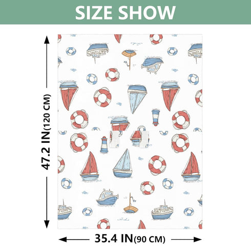 Mazeann Sailboats Cartoon Nautical Car Seat Cover Baby Breathable Soft Infant Carseat Covers Canopies Babies Carrier