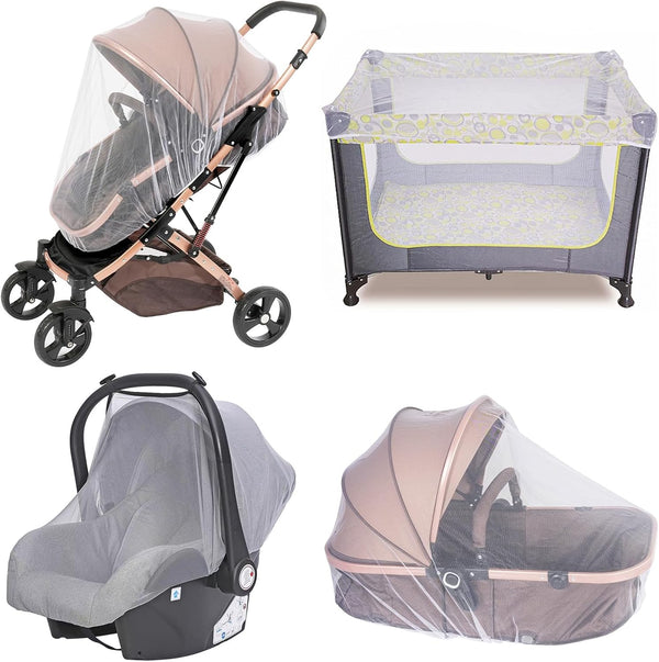 JQCOVEI Baby Mosquito Net for Stroller, Perfect Bug Net for Stroller/Bassinets/Cradles/Playards/Pack N Plays