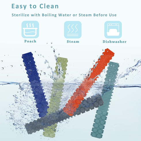 5 Pack Sensory Chewy Toys for Autistic Children, Silicone Chew Tube Teething Sticks Toys for Autism, ADHD, SPD, Chewies