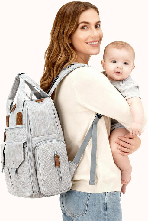 Backpack 4 JSTPRO Diaper Bag - Large Diaper Bag with Portable Changing Pad as Baby Shower Gifts, Lightweight Waterproof