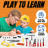 Kids Handyman Tools Toy Set - 52 PCS Mechanic Pretend Play Construction Playset for Toddlers