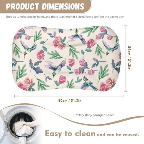 ZDCUSTOM Hummingbird Flower Bassinet Sheets for Baby Girl Baby Crib Sheets Baby Sheets for Crib Soft Crib Sheets