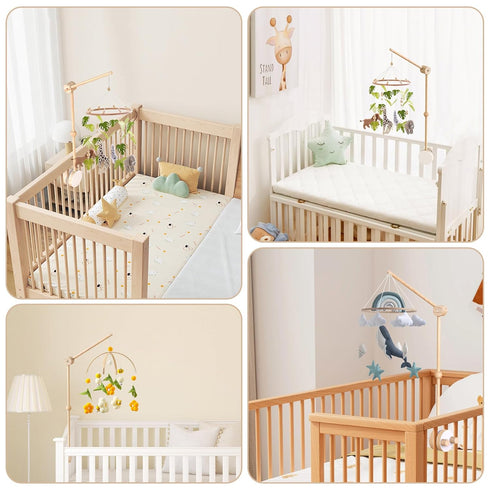 Lavendex Baby Crib Mobile Arm Wooden Mobile Holder for Crib (Beech Wood), Baby Mobile Hanger & Mobile Arm for Crib