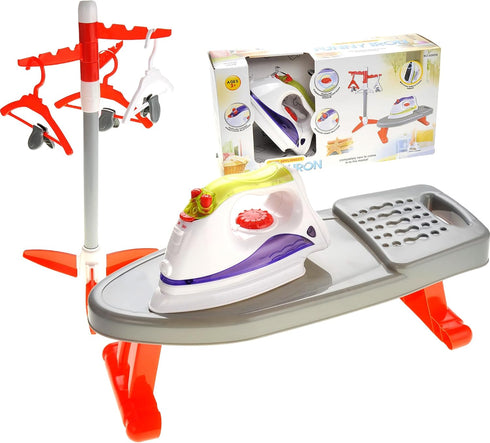 PowerTRC Pretend Laundry Play Set Toy for Toddlers, Ironing Board Toy Set