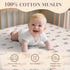 Poyday 2 54 28 Inch Baby Crib Sheets Cotton Muslin: Crib Sheets Neutral for Boys Girl Soft Breathable Fitted Toddler