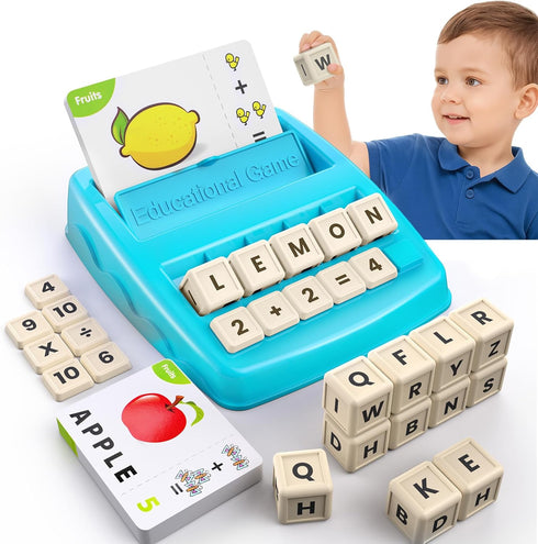 Educational Toys Learning Games for Kids 3-8, Matching Letter Spelling Early Math