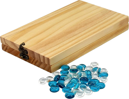 Wooden Mancala Board Game Set - Portable and Educational Two-Player Strategy Game for Family Fun