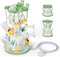 TAZENI Baby Bottle Drying Rack with Drain Pipe, 3-Tier Modular Baby Bottle