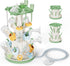 TAZENI Baby Bottle Drying Rack with Drain Pipe, 3-Tier Modular Baby Bottle